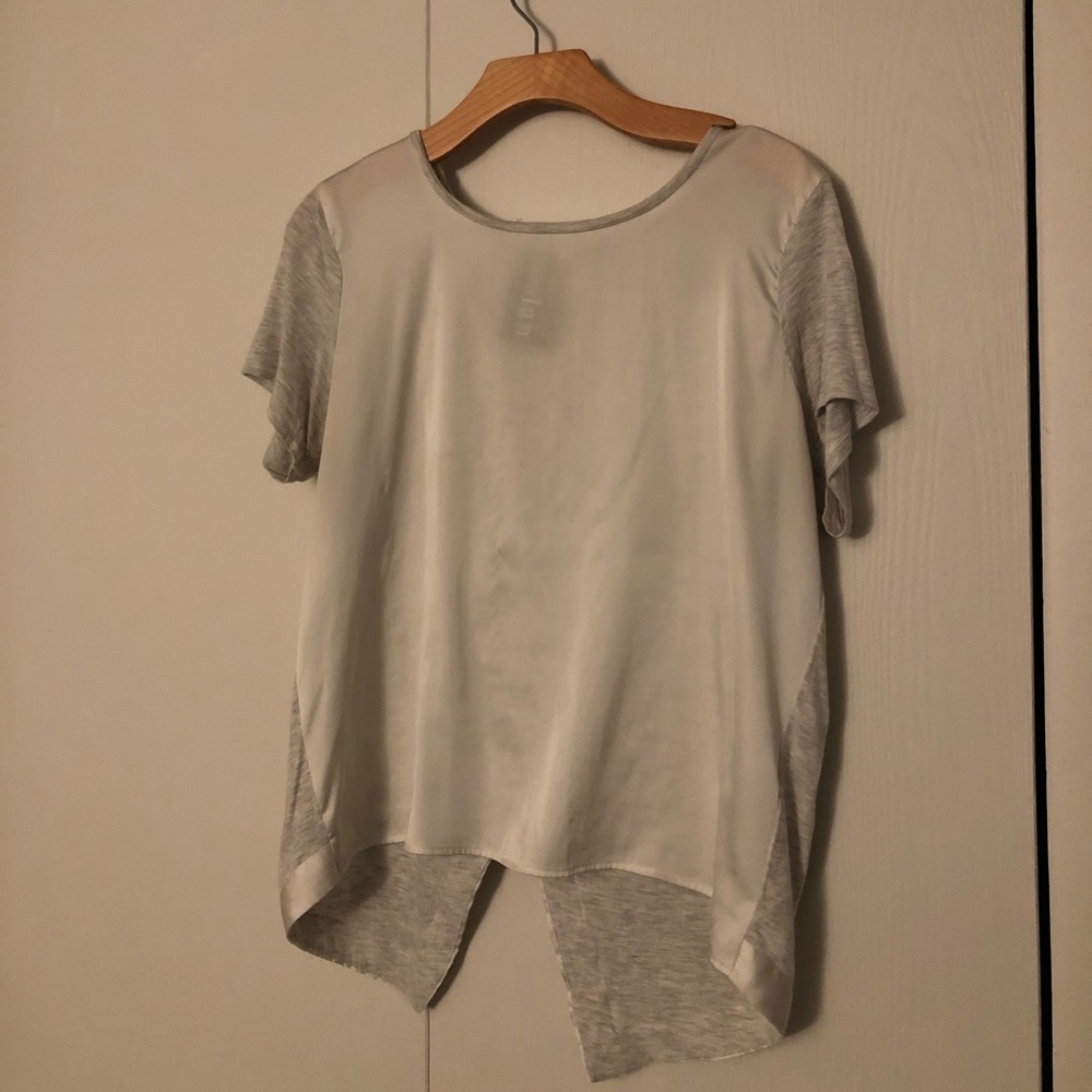 Anthropology silk & jersey top